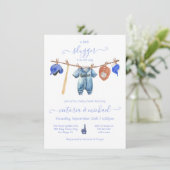 Baby shower van kleine honkbalkafsluiters in kaart (Staand voorkant)