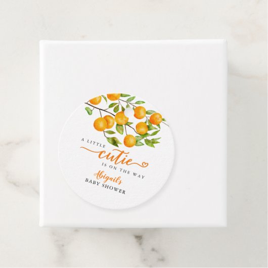 Baby shower van kleine inktvisjes bedankjes labels (In situ)