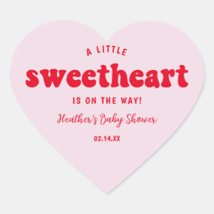 Baby shower van kleine liefhebberij Valentijns op  Hart Sticker