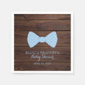 Baby shower van kleine Mannen | Rustic Wood Bowtie Servetten (Voorkant)