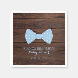 Baby shower van kleine Mannen | Rustic Wood Bowtie Servetten