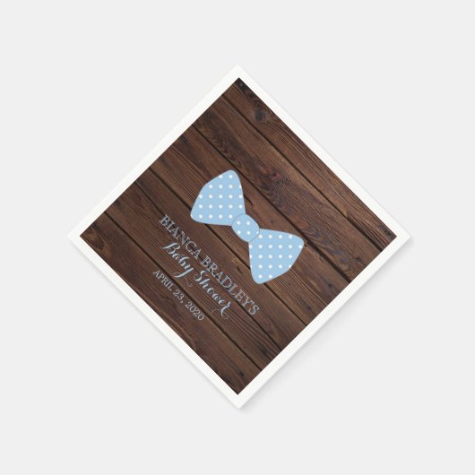 Baby shower van kleine Mannen | Rustic Wood Bowtie Servetten (Hoek)