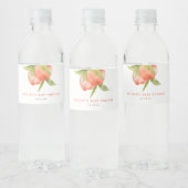 Baby shower van kleine peach-meisjes waterfles etiket (Flessen)