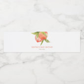 Baby shower van kleine peach-meisjes waterfles etiket (Enkel label)