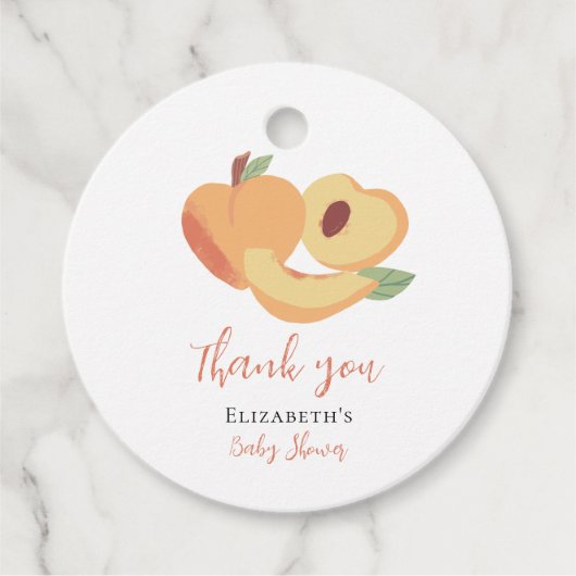 Baby shower van kleine pekeltjes bedankjes labels (Voorkant)