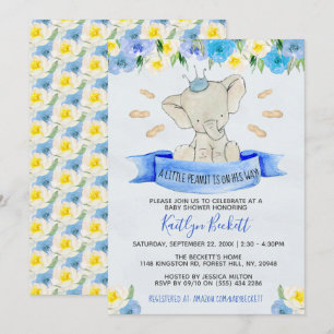 Baby shower van kleine pinda's kaart