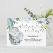 Baby shower van kleine pindronatboomstammen kaart (Staand voorkant)