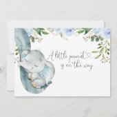 Baby shower van kleine pindronatboomstammen kaart (Achterkant)