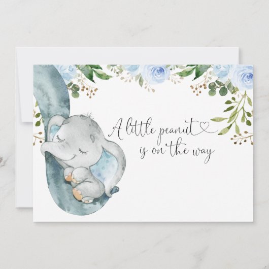 Baby shower van kleine pindronatboomstammen kaart (Achterkant)