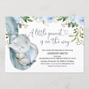 Baby shower van kleine pindronatboomstammen kaart