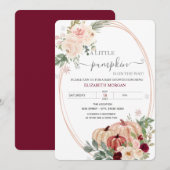 Baby shower van kleine pompoenbloemen Lijst Kaart (Voorkant / Achterkant)