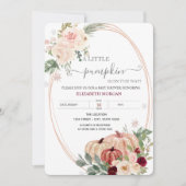 Baby shower van kleine pompoenbloemen Lijst Kaart (Voorkant)