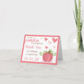 Baby shower van kleine pompoenmeisjes bedankkaart (Voorkant)