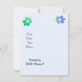 Baby shower van kleine schildpadden kaart (Achterkant)