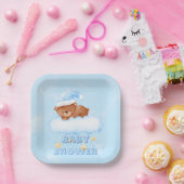 Baby shower van Kleine Teddy Bear Boy Papieren Bordje (Feest)