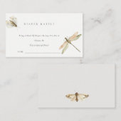 Baby shower van kleine verklikdragonfly-luier informatiekaartje (Voorkant / Achterkant)