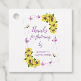 Baby shower van kleine vlinder bedankjes labels