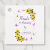 Baby shower van kleine vlinder bedankjes labels (Voorkant)