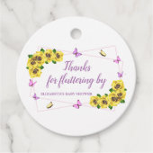 Baby shower van kleine vlinder bedankjes labels (Voorkant)
