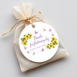 Baby shower van kleine vlinder bedankjes labels