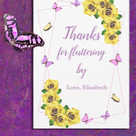 Baby shower van kleine vlinder bedankkaart