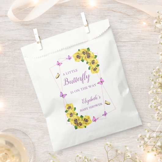 Baby shower van kleine vlinder bedankzakje (Geknipt)