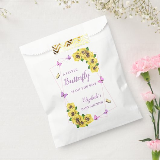 Baby shower van kleine vlinder bedankzakje (Gezegeld)
