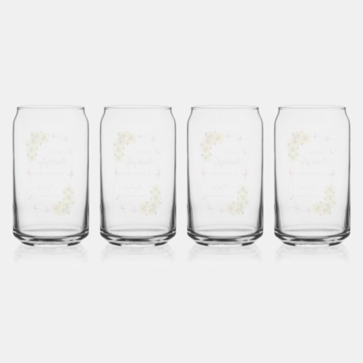 Baby shower van kleine vlinder blikvorm glas (Achterkant)