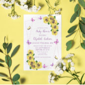 Baby shower van kleine vlinder kaart