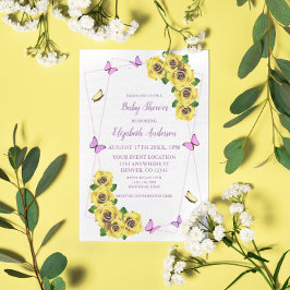 Baby shower van kleine vlinder kaart