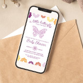 Baby shower van kleine vlinder kaart