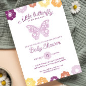 Baby shower van kleine vlinder kaart