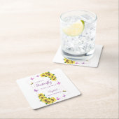 Baby shower van kleine vlinder kartonnen onderzetters (Insitu)