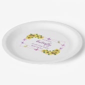 Baby shower van kleine vlinder papieren bordje (Gekanteld)