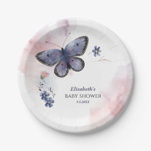 Baby shower van kleine vlinder papieren bordje