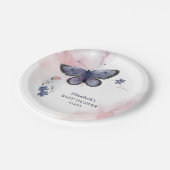 Baby shower van kleine vlinder papieren bordje (Gekanteld)