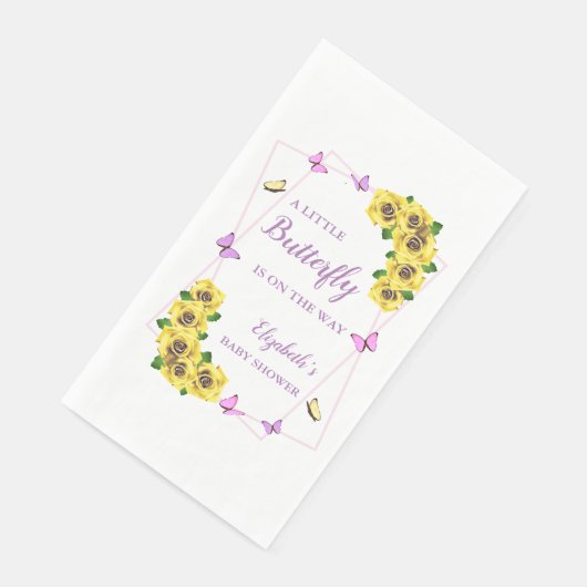 Baby shower van kleine vlinder servet (Hoek)