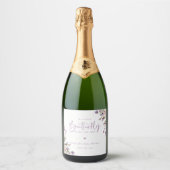 Baby shower van kleine vlinder sparkling wijnetiket (Voorkant)