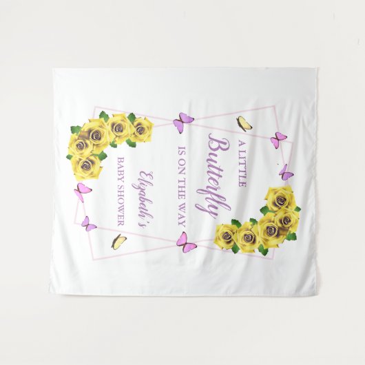 Baby shower van kleine vlinder wandkleed (Voorkant (horizontaal))