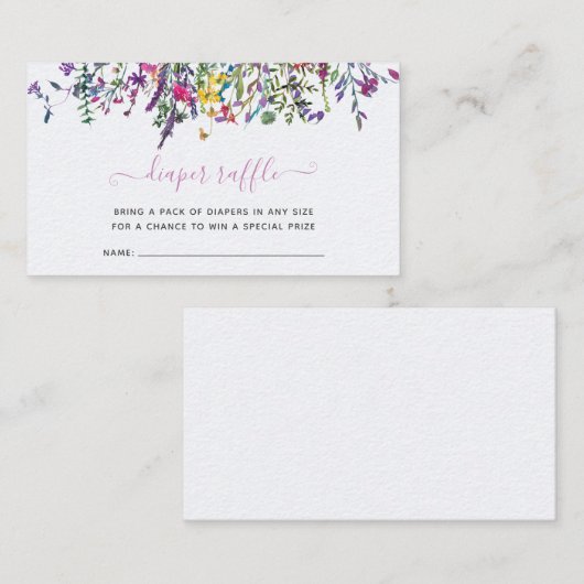 Baby shower van kleine wilderrijstveltjes informatiekaartje (Voorkant / Achterkant)