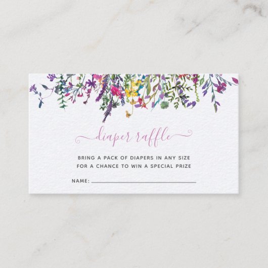 Baby shower van kleine wilderrijstveltjes informatiekaartje (Voorkant)