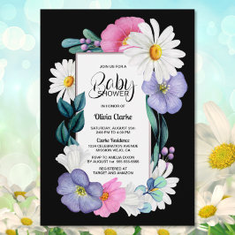 Baby shower van kleurrijk Floral Kaart