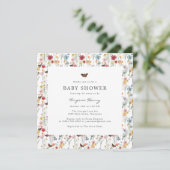 Baby shower van kleurrijk Floral Kaart (Staand voorkant)