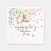 Baby shower van kleurrijke cirkels servet (Voorkant)