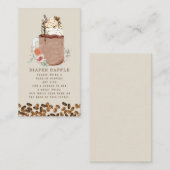 Baby shower van Koffiebonen Informatiekaartje (Voorkant / Achterkant)