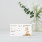 Baby shower van konijn Nieuw mammie Raffle Informatiekaartje (Staand voorkant)