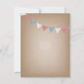 Baby shower van laaglandstalen - flesfles kaart (Achterkant)