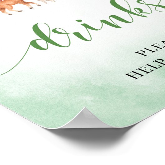 Baby shower van landbouwhuisdieren drink decoratie (Hoek)