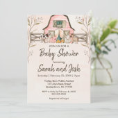 Baby shower van landbouwhuisdieren kaart (Staand voorkant)