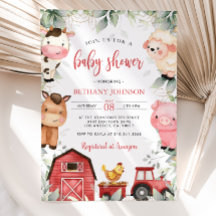 Baby shower van landbouwhuisdieren